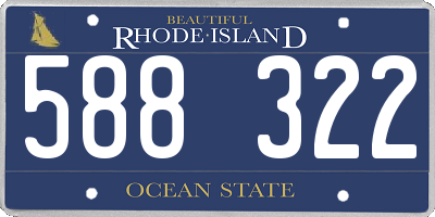 RI license plate 588322