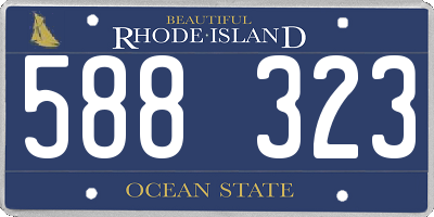 RI license plate 588323