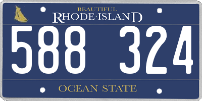 RI license plate 588324