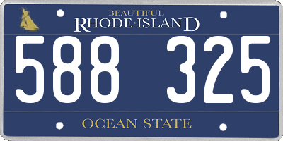 RI license plate 588325