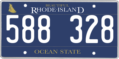 RI license plate 588328