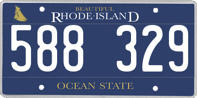 RI license plate 588329