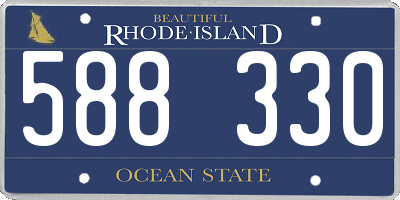 RI license plate 588330