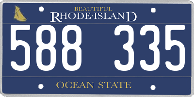 RI license plate 588335