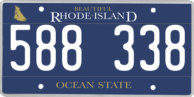 RI license plate 588338