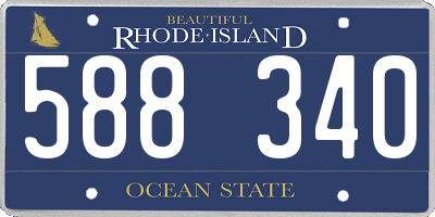 RI license plate 588340