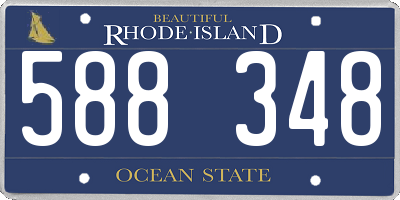 RI license plate 588348