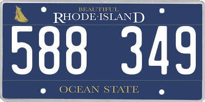 RI license plate 588349