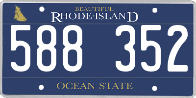 RI license plate 588352