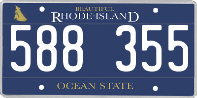 RI license plate 588355