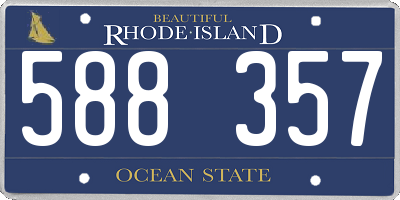 RI license plate 588357