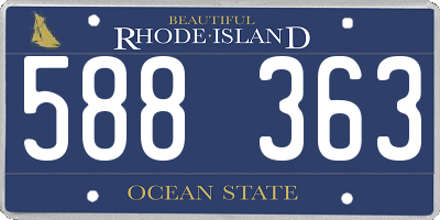 RI license plate 588363