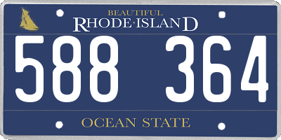 RI license plate 588364