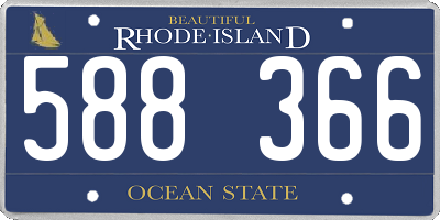 RI license plate 588366