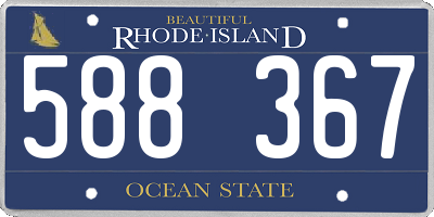 RI license plate 588367