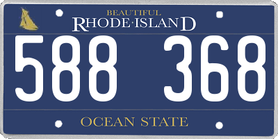 RI license plate 588368