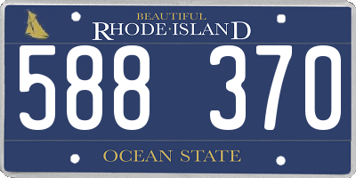RI license plate 588370