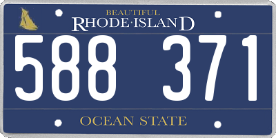 RI license plate 588371
