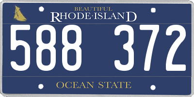 RI license plate 588372