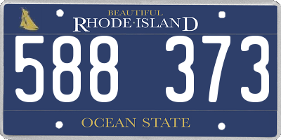 RI license plate 588373