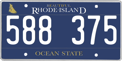 RI license plate 588375
