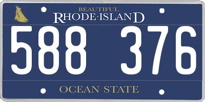 RI license plate 588376