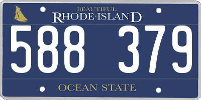 RI license plate 588379