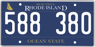 RI license plate 588380