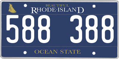 RI license plate 588388