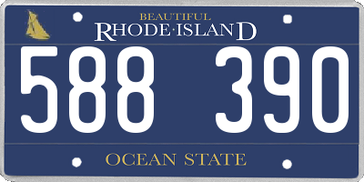 RI license plate 588390