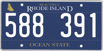 RI license plate 588391