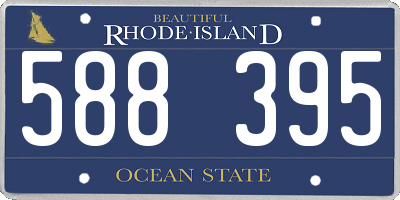 RI license plate 588395