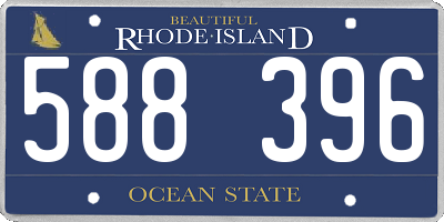 RI license plate 588396