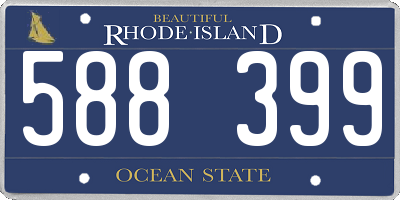 RI license plate 588399