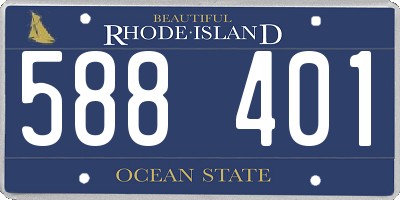 RI license plate 588401