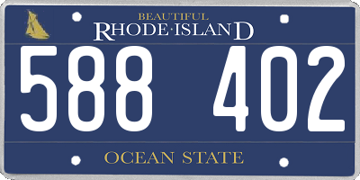 RI license plate 588402