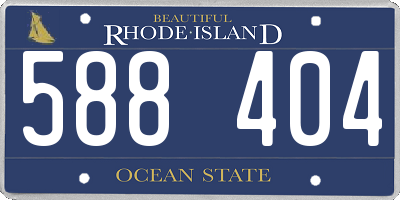 RI license plate 588404
