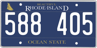 RI license plate 588405