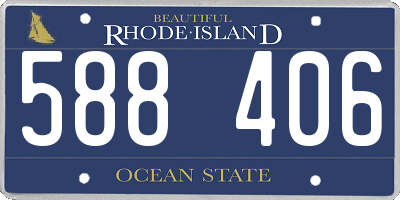 RI license plate 588406