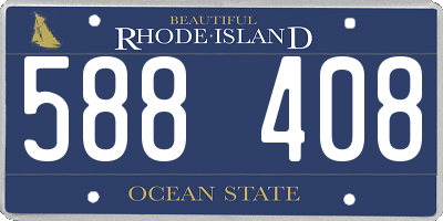 RI license plate 588408