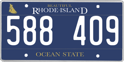 RI license plate 588409