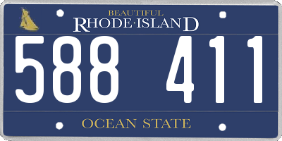 RI license plate 588411