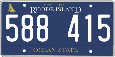 RI license plate 588415