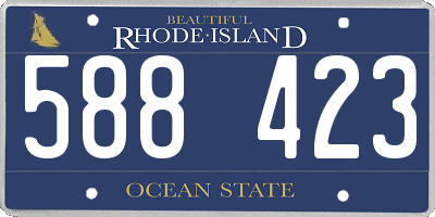 RI license plate 588423