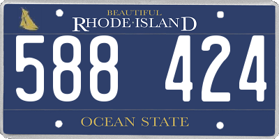 RI license plate 588424