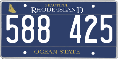RI license plate 588425
