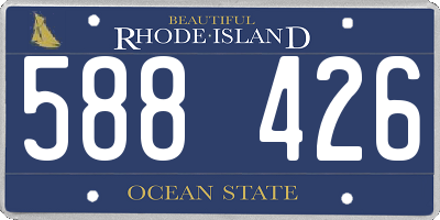 RI license plate 588426
