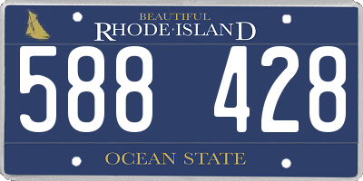 RI license plate 588428