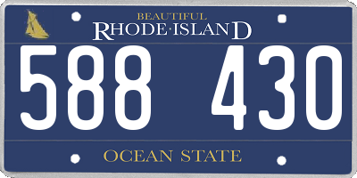 RI license plate 588430