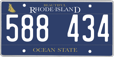 RI license plate 588434